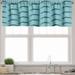 Ambesonne Dolphin Window Valance Marine Aquatic Fauna 54 X 18 Pale Blue Dark Blue