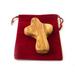 One Olive Wood Holding Cross comes with Velvet Bag & Certificate