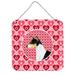 Carolines Treasures SS4514DS66 Basenji Hearts Love and Valentines Day Portrait Wall or Door Hanging Prints 6x6