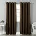 Quality Home Thermal Insulated Blackout Curtains - Stainless Steel Nickel Grommet Top - Chocolate - 52 W x 84 L - (Set of 2 Panels)