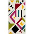 SAFAVIEH Hollywood Kelly Abstract Area Rug Ivory/Rose 2 7 x 5