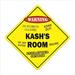 SignMission X-Kashs Room 12 x 12 in. Crossing Zone Xing Room Sign - Kashs