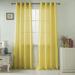 Nancy Faux Silk 54 x 63 in. Grommet Curtain Panel Lemon