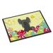 Easter Eggs Chinese Crested Black Door Mat