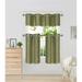 K7 Lime Green 3-Piece Insulated Blackout Curtain Treatment with Grommets for Small Windows Set Includes Two (2) Panels 28 W x 24 L Each and One (1) Matching Valance 56 W x 14 L