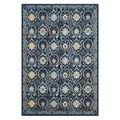 SAFAVIEH Evoke Charlotte Floral Geometric Area Rug Royal/Ivory 6 7 x 6 7 Round