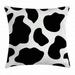 Cow Print Throw Pillow Cushion Cover Hide of a Cow with Black Spots Abstract and Plain Style Barnyard Life Print Decorative Square Accent Pillow Case 20 X 20 Inches Black White by Ambesonne