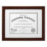 Malden International Designs Burlwood Matted 8Â½x11 Document Frame