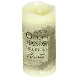 carson home accent candle - flameless - premier flicker - gods hands w/timer - vanilla (6 x 3 )