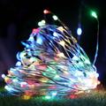 RisingPro 2/3/5/10M Copper Wire Battery Operated LED Fairy String Light for Xmas Party
