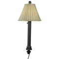 Patio Living Concepts Umbrella Table Lamp 19777 with 2 in. black tube body and stone all-weather wicker shade