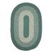 Colonial Mills 4 Teal Blue and White Reversible Round Area Throw Rug