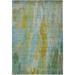 Unique Loom Lilly Jardin Rug Turquoise/Gray 6 1 x 9 Rectangle Abstract Modern Perfect For Living Room Bed Room Dining Room Office