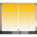Ombre Curtains 2 Panels Set Summer Love on the Beach Theme Inspired for Yellow Lovers Modern Ombre Art Design Window Drapes for Living Room Bedroom 108W X 84L Inches Light Yellow by Ambesonne