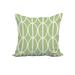 20 x 20 Inch Ovals Go Round Green Geometric Print Decorative Polyester Throw Pillow with Linen Texture