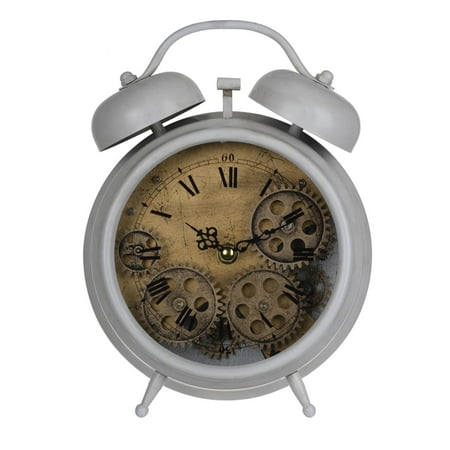 A and B Home A&B Home Hereford Grey Iron Vintage Table Clock