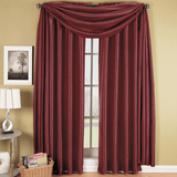 Soho Faux Silk Rod Pocket Window Treatment Panel (Single)- Burgundy - 42x108