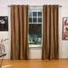 Lined-Taupe Ring / Grommet Top Velvet Curtain / Drape - 43W x 96L - Piece