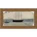 Three-Masted Ship 24x14 Gold Ornate Wood Framed Canvas Art by Alfred Wallis