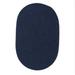 Colonial Mills 11 x 14 Navy Blue Reversible Oval Handcrafted Accent Area Rug