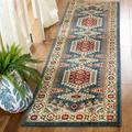 SAFAVIEH Kashan Pemala Oriental Runner Rug Navy Blue/Ivory 2 6 x 8