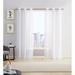 Dainty Home Hannah Linen Textured Light Filtering Grommet Panel Pair 76 x 84 In White
