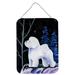 Starry Night Bichon Frise Aluminium Metal Wall or Door Hanging Prints