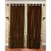 Lined-Brown Ring Top Sheer Sari Curtain / Drape / Panel - 60W x 108L - Piece