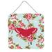 Butterfly Shabby Chic Blue Roses BB1031 Wall or Door Hanging Prints Blue