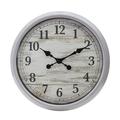 kieragrace KG Farmhouse Wall Clock 20In Antique Grey Gray Plastic