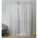 Nicole Miller Belfry Sheer Rod Pocket Top Curtain Panel Pair 50x96 Snowflake