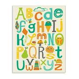 The Kids Room By Stupell Teal Orange and Green Alphabet Animals And Fun Food Wall Plaque Art 10 x 15