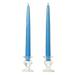 1 Pair Taper Candles Unscented 12 Inch Colonial Blue Tapers .88 in. diameter x 12 in. tall