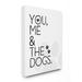 The Stupell Home Decor You Me and The Dogs Black and White Pet Typography