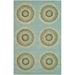 SAFAVIEH Soho Leanne Geometric Wool Area Rug Light Blue/Multi 7 6 x 9 6