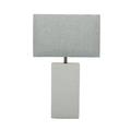 DecMode 23 Gray Table Lamp with Gray Linen Shade