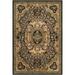 SAFAVIEH Classic Chandler Floral Bordered Wool Area Rug Black/Gold 6 x 9