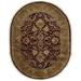 SAFAVIEH Classic Karolina Floral Bordered Wool Area Rug Burgundy/Gold 7 6 x 9 6 Oval