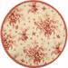 SAFAVIEH Chelsea Benedict Floral Wool Area Rug Ivory/Rose 4 x 4 Round