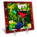 3dRose Red Wine in the Vineyard Desk Clock 6 by 6-inch