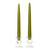 1 Pair Taper Candles Unscented 6 Inch Sage Tapers .88 in. diameter x 6 in. tall