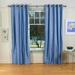 Light Blue Ring / Grommet Top Velvet Curtain / Drape / Panel -60W x 63L-Piece
