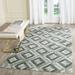 SAFAVIEH Studio Leather Mariam Geometric Area Rug Ivory/Dark Grey 4 x 6