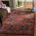 SAFAVIEH Heritage Dudley Floral Wool Area Rug Rust/Multi 8 x 10