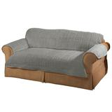 Bradley Sherpa Loveseat Protector - Slipcover Gray- by OakRidge