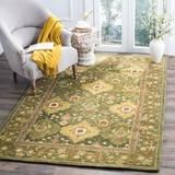 SAFAVIEH Antiquity Clarisse Traditional Floral Wool Area Rug Olive 8 3 x 11