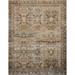 Loloi II Layla Printed Oriental Distressed Olive / Charcoal 3 -6 x 5 -6 Accent Rug