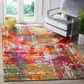 SAFAVIEH Watercolor Gemma Abstract Colorful Area Rug Orange/Green 2 7 x 5