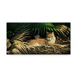 Trademark Fine Art Bobcat With Kittens Canvas Art by Wilhelm Goebel