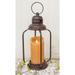 Contemporary Home Living 16 Rustic Brown Metal Pillar Candle Holder